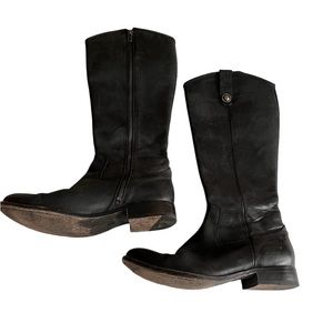Frye melissa knee high button equestrian boots women’s size 8.5B black leather